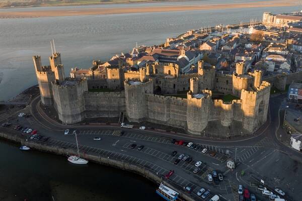 Caernarfon Castle Ariel View