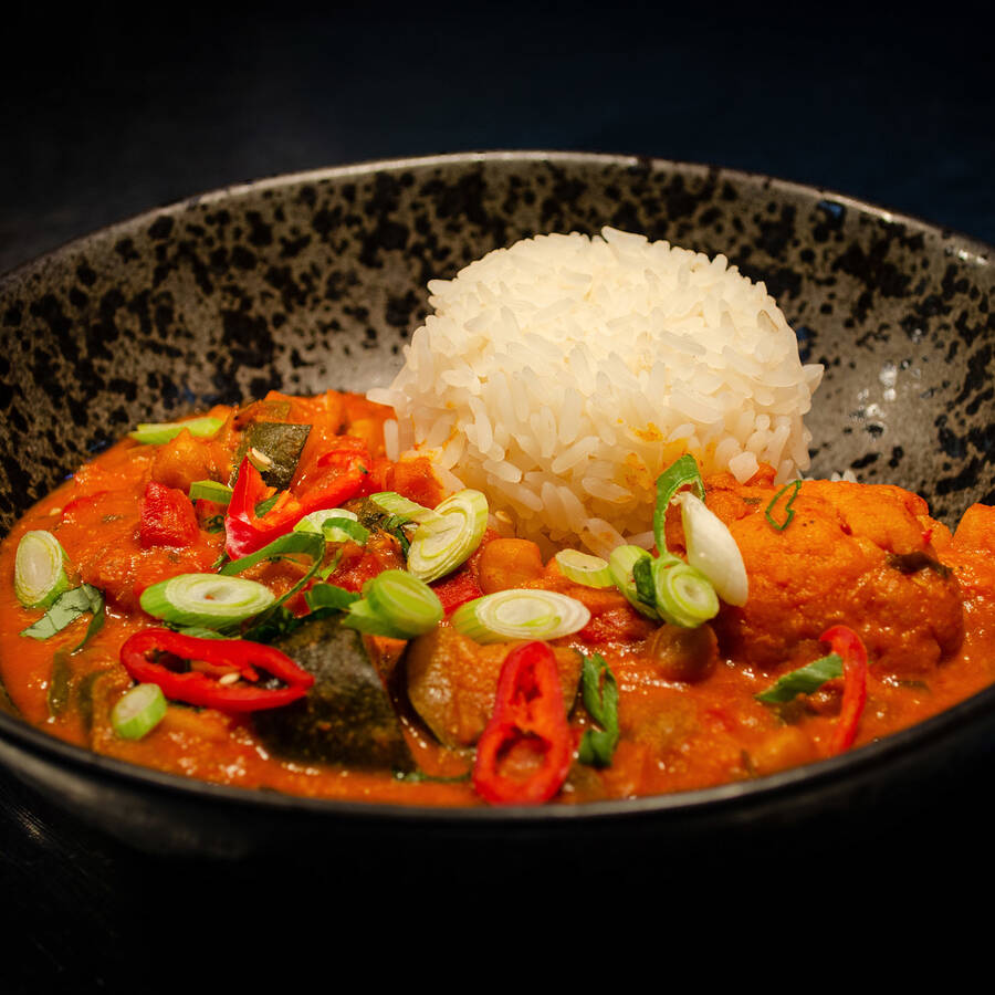 A curry from the restaurant in Llanberis